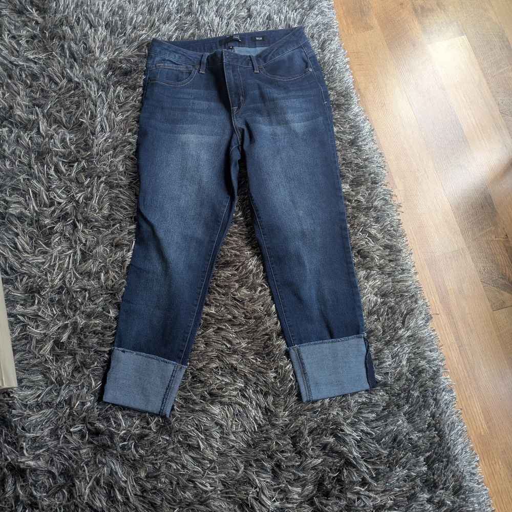 Dark Blue Cuffed Women’s Jeans
